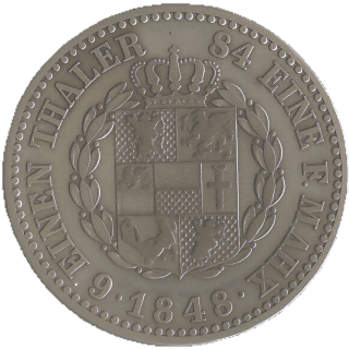 Mecklenburg-Schwerin Mecklenburg-Schwerin ⅙ thaler, 1848 coin 2