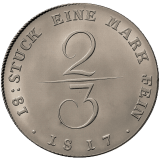 Mecklenburg-Schwerin Mecklenburg-Schwerin ⅔ thaler, 1817 coin 2