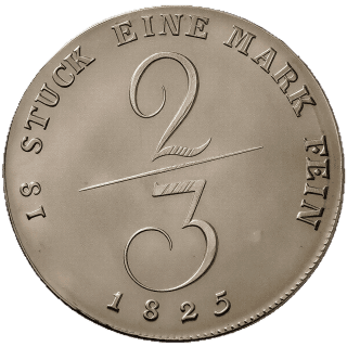 Mecklenburg-Schwerin Mecklenburg-Schwerin ⅔ thaler, 1825 coin 2