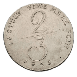 Mecklenburg-Schwerin Mecklenburg-Schwerin ⅔ thaler, 1825-1826 coin 2