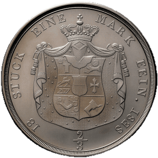 Mecklenburg-Schwerin Mecklenburg-Schwerin ⅔ thaler, 1828 coin 2