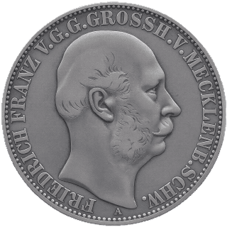 Mecklenburg-Schwerin Mecklenburg-Schwerin 1 thaler, 1864 coin 1