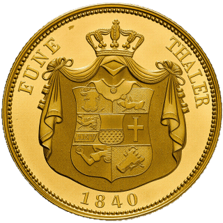 Mecklenburg-Schwerin Mecklenburg-Schwerin 5 thaler, 1840 coin 2