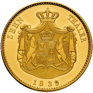 Mecklenburg-Schwerin Mecklenburg-Schwerin 10 thaler, 1839 coin 2