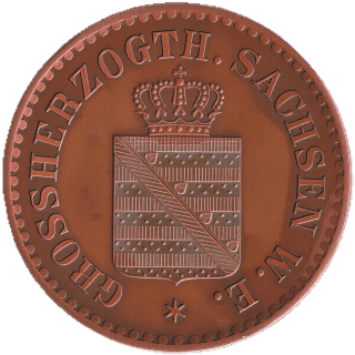 Saxe-Weimar-Eisenach Saxe-Weimar-Eisenach 1 pfennig, 1858-1865 coin 1