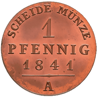 Saxe-Weimar-Eisenach Saxe-Weimar-Eisenach 1 pfennig, 1840-1851 coin 2
