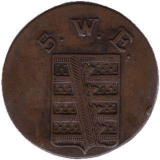 Saxe-Weimar-Eisenach Saxe-Weimar-Eisenach 1½ pfennig, 1830 coin 1