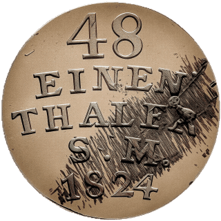 Saxe-Weimar-Eisenach Saxe-Weimar-Eisenach 1/48 thaler, 1821-1826 coin 2