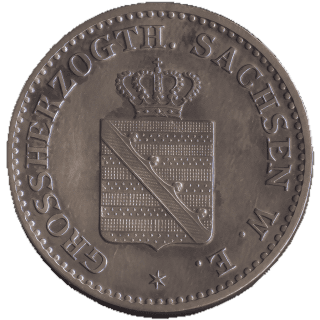 Saxe-Weimar-Eisenach Saxe-Weimar-Eisenach 1 silbergroschen, 1858 coin 1