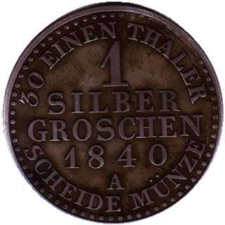 Saxe-Weimar-Eisenach Saxe-Weimar-Eisenach 1 silbergroschen, 1840 coin 2