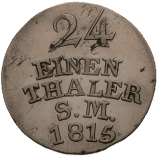 Saxe-Weimar-Eisenach Saxe-Weimar-Eisenach 1/24 thaler, 1815 coin 2