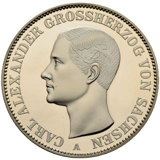 Saxe-Weimar-Eisenach Saxe-Weimar-Eisenach 1 vereinsthaler, 1858-1870 coin 1