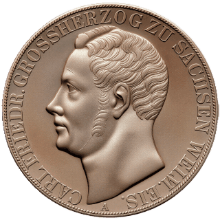 Saxe-Weimar-Eisenach Saxe-Weimar-Eisenach 2 thaler, 1840-1848 coin 1