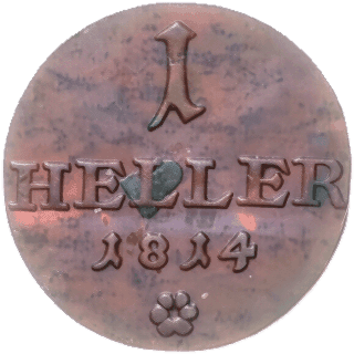 Saxe-Meiningen Saxe-Meiningen 1 heller, 1814 coin 2