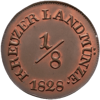 Saxe-Meiningen Saxe-Meiningen ⅛ kreuzer, 1828 coin 2