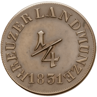 Saxe-Meiningen Saxe-Meiningen ¼ kreuzer, 1828-1832 coin 2