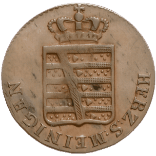 Saxe-Meiningen Saxe-Meiningen ¼ kreuzer, 1829 coin 1