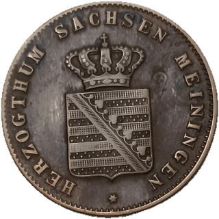 Saxe-Meiningen Saxe-Meiningen ¼ kreuzer, 1854 coin 1
