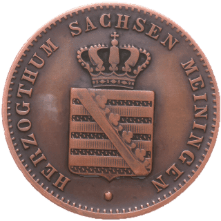 Saxe-Meiningen Saxe-Meiningen 1 pfennig, 1867-1868 coin 1