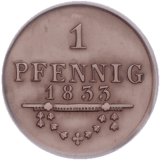 Saxe-Meiningen Saxe-Meiningen 1 pfennig, 1832-1835 coin 2