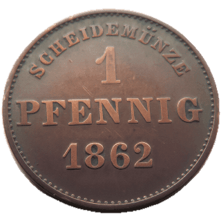 Saxe-Meiningen Saxe-Meiningen 1 pfennig, 1860-1866 coin 2