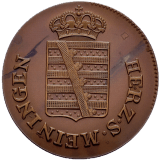 Saxe-Meiningen Saxe-Meiningen ½ kreuzer, 1828 coin 1