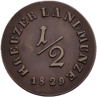 Saxe-Meiningen Saxe-Meiningen ½ kreuzer, 1829-1832 coin 2