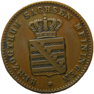 Saxe-Meiningen Saxe-Meiningen 2 pfennig, 1860-1866 coin 1