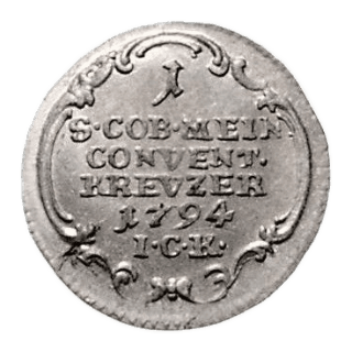 Saxe-Meiningen Saxe-Meiningen 1 kreuzer, 1794 coin 2