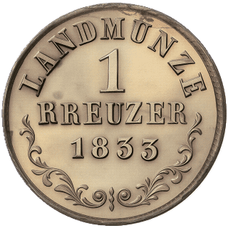 Saxe-Meiningen Saxe-Meiningen 1 kreuzer, 1831-1834 coin 2