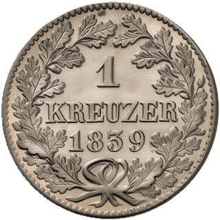 Saxe-Meiningen Saxe-Meiningen 1 kreuzer, 1839 coin 2