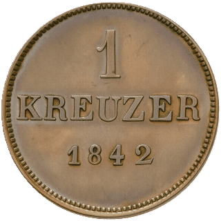 Saxe-Meiningen Saxe-Meiningen 1 kreuzer, 1842 coin 2