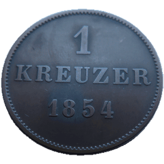 Saxe-Meiningen Saxe-Meiningen 1 kreuzer, 1854 coin 2