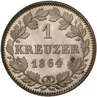 Saxe-Meiningen Saxe-Meiningen 1 kreuzer, 1864-1866 coin 2