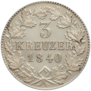 Saxe-Meiningen Saxe-Meiningen 3 kreuzer, 1840 coin 2
