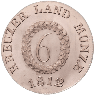 Saxe-Meiningen Saxe-Meiningen 6 kreuzer, 1808-1813 coin 2