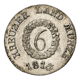 Saxe-Meiningen Saxe-Meiningen 6 kreuzer, 1812-1813 coin 2