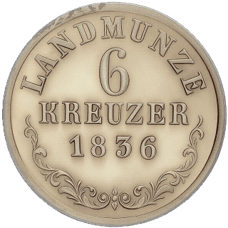 Saxe-Meiningen Saxe-Meiningen 6 kreuzer, 1835-1837 coin 2