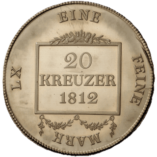 Saxe-Meiningen Saxe-Meiningen 20 kreuzer, 1812 coin 2