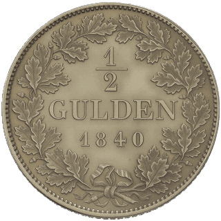 Saxe-Meiningen Saxe-Meiningen ½ gulden, 1838-1841 coin 2