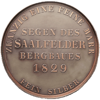 Saxe-Meiningen Saxe-Meiningen 1 gulden, 1829 coin 2