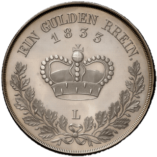 Saxe-Meiningen Saxe-Meiningen 1 gulden, 1830-1833 coin 2