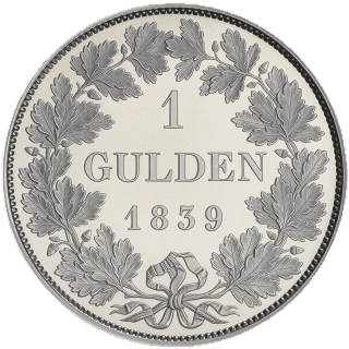 Saxe-Meiningen Saxe-Meiningen 1 gulden, 1838-1841 coin 2