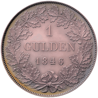 Saxe-Meiningen Saxe-Meiningen 1 gulden, 1843-1846 coin 2