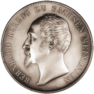 Saxe-Meiningen Saxe-Meiningen 2 gulden, 1854 coin 1