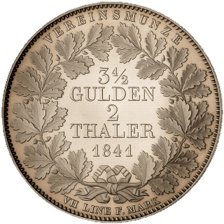 Saxe-Meiningen Saxe-Meiningen 2 thaler, 1841 coin 2