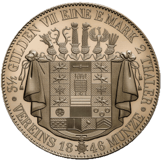 Saxe-Meiningen Saxe-Meiningen 2 thaler, 1843-1846 coin 2