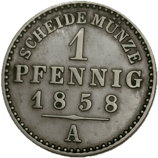 Schwarzburg-Sondershausen Schwarzburg-Sondershausen 1 pfennig, 1846-1858 coin 2