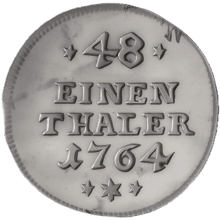 Schwarzburg-Sondershausen Schwarzburg-Sondershausen 1/48 thaler, 1764 coin 2