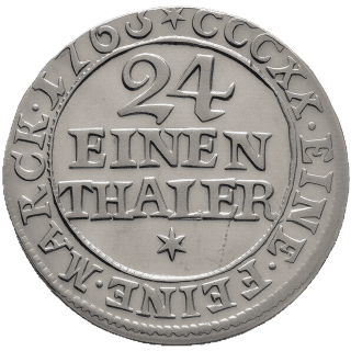 Schwarzburg-Sondershausen Schwarzburg-Sondershausen 1/24 thaler, 1763 coin 2